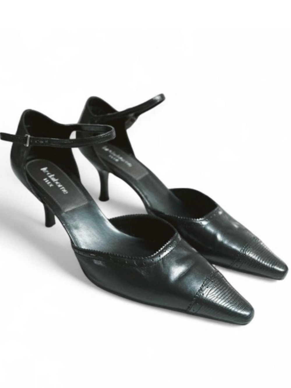 2002 Vintage Liz Claiborne | Classic Black Kitten Heel Mary Janes